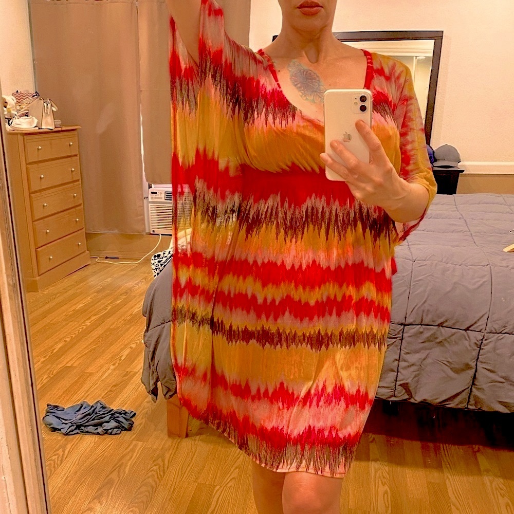 Sunset bay wing dress size L INC international Concepts